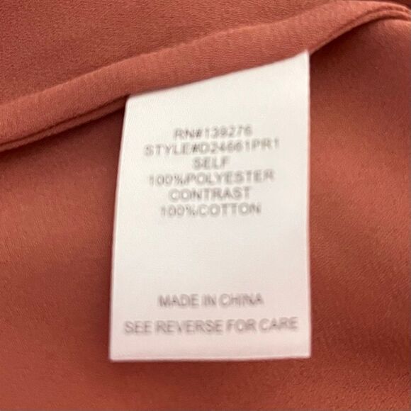 Daniel Rainn Jubilee Blouse  Burnt Orange   Size M   NWT - Picture 4 of 5